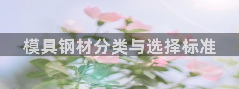 太阳app官网：模具钢材分类与选择标准