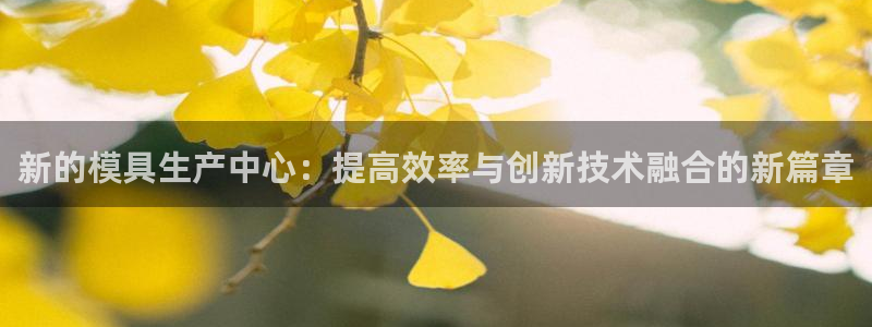 太阳集团1383：新的模具生产中心：提高效率与创新技术融合的新篇章