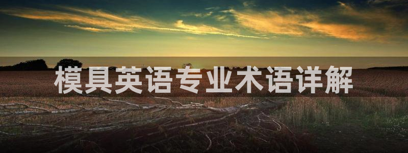 古天乐代言太阳网址ty：模具英语专业术语详解