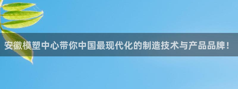 太阳集团城2017网站：安徽模塑中心带你中国最现代化的制造技术与产品品牌！