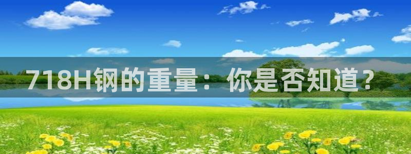 太阳集团唯一值得信赖网站是什么：718H钢的重量：你是否知道？