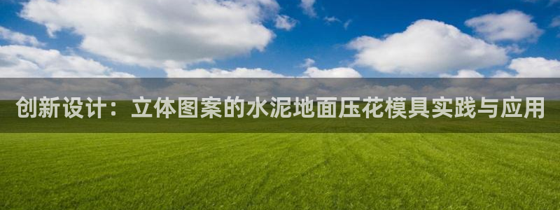 太阳集团贵宾网站：创新设计：立体图案的水泥地面压花模具实践与应用