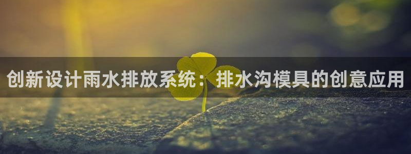 太阳gg登录地址：创新设计雨水排放系统：排水沟模具的创意应用