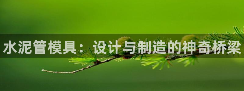 太阳集团城2017网站：水泥管模具：设计与制造的神奇桥梁